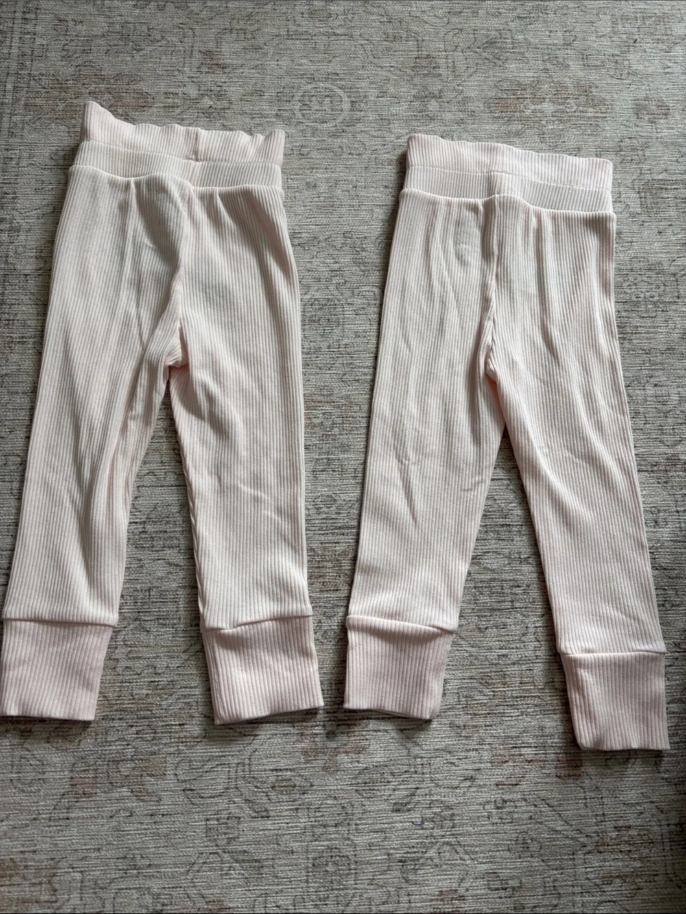 Baby GAP Light Pink Ribbed Kids Leggings Lot of 2 size: 18-24 months